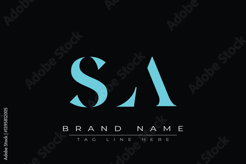 SLA abstract letter logo design. This logo is designed by three abstract letters.