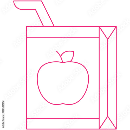 Apple Juice single vector illustration icon