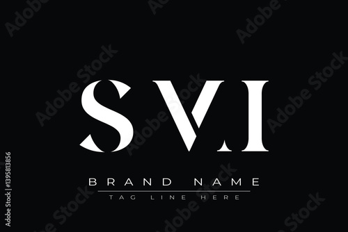 SMI abstract letter logo design. This logo is designed by three abstract letters.