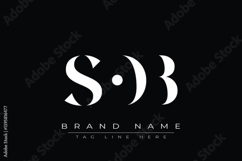 SOB abstract letter logo design. This logo is designed by three abstract letters.