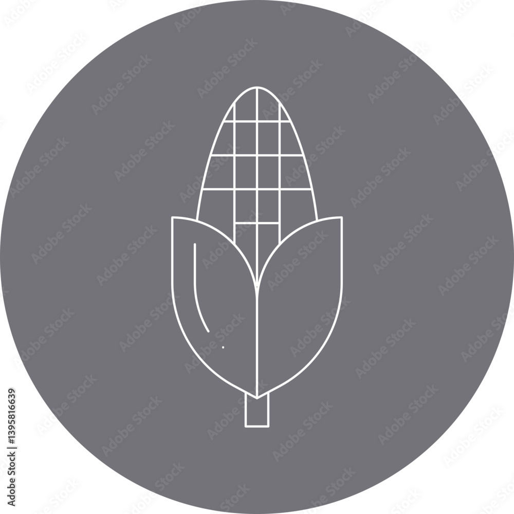 Corn single vector illustration icon Corn single vector illustration icon