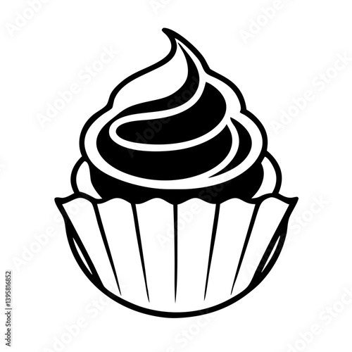Cupcake Icon – Sweet Dessert Logo Design,
