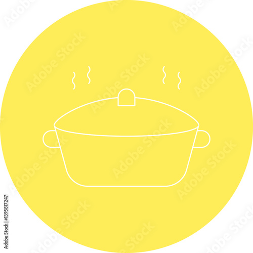 Casserole single vector illustration icon