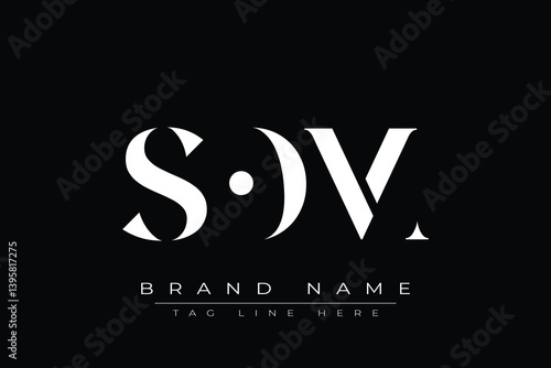 SOM abstract letter logo design. This logo is designed by three abstract letters.