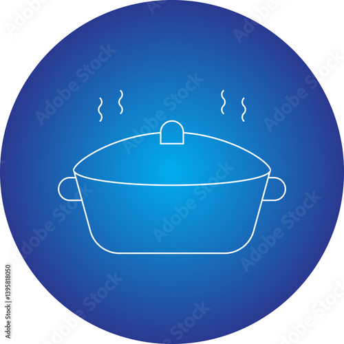 Casserole single vector illustration icon