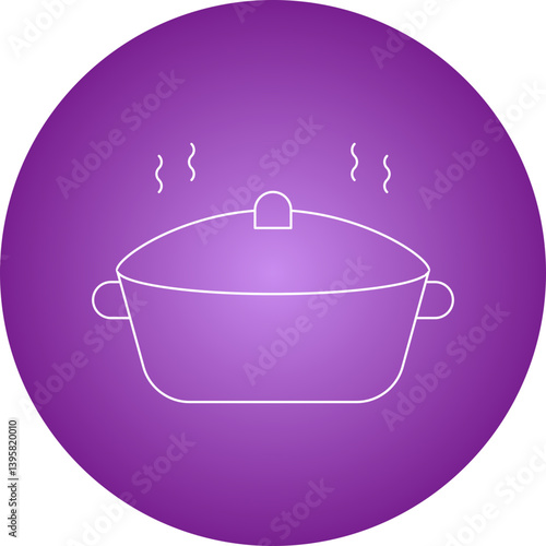 Casserole single vector illustration icon
