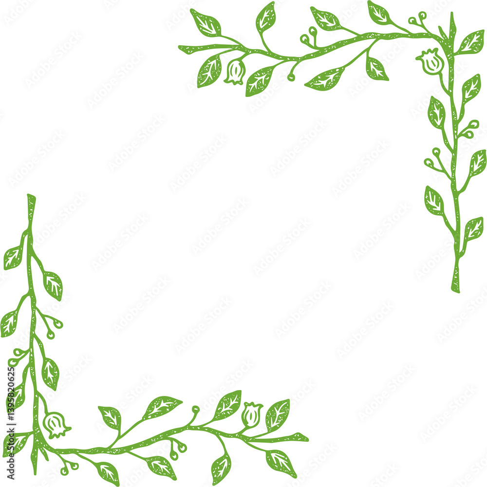floral frame with leaves floral frame with leaves