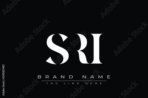 SRI abstract letter logo design. This logo is designed by three abstract letters.
