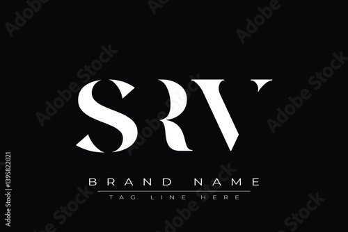 SRV abstract letter logo design. This logo is designed by three abstract letters.