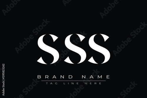 SSS abstract letter logo design. This logo is designed by three abstract letters.