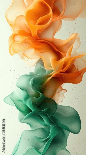 Vibrant Abstract Art Background: Fluid Colorful Wave with Dynamic Organic Shapes - Modern and Contemporary Design Inspiration