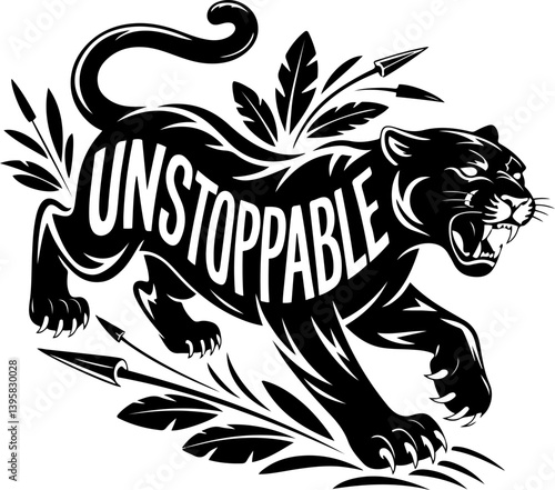 Unstoppable Black Panther Vector Art - Marvel Inspired EPS