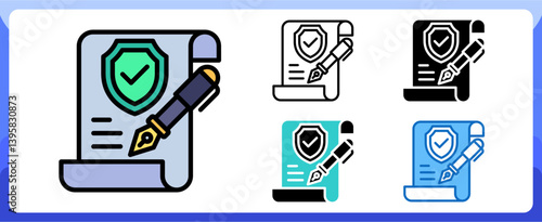 Policy And Privacy, Terms Conditions, Hybrid Work Multi Style Design Vector Concept