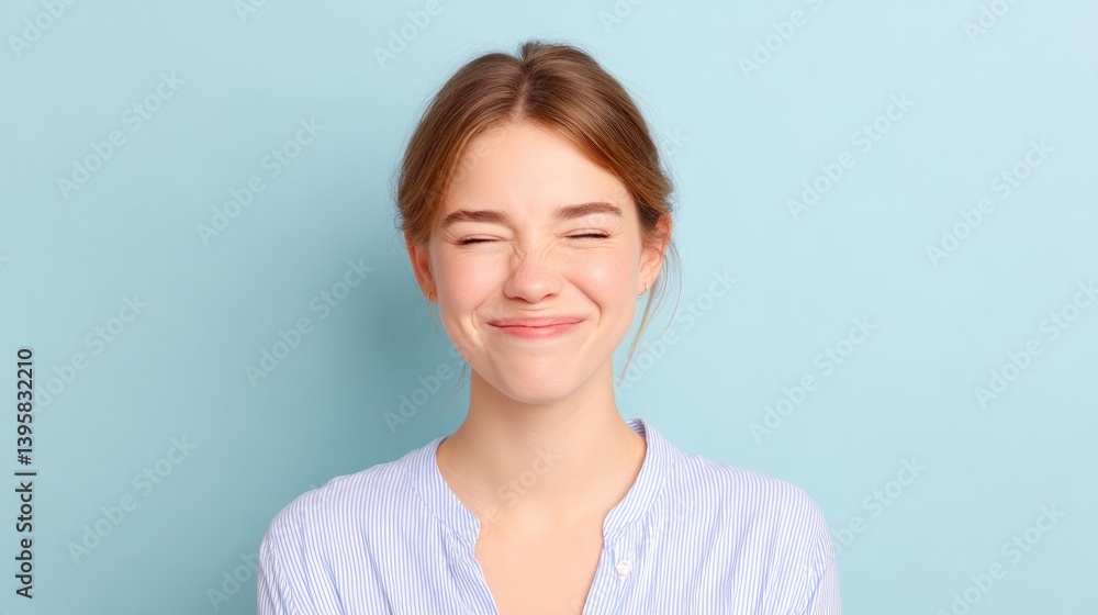 minimalist portrait of emotional person at work set against solid smooth background with ample copy space minimalist portrait of emotional person at work set against solid smooth background with ample copy space