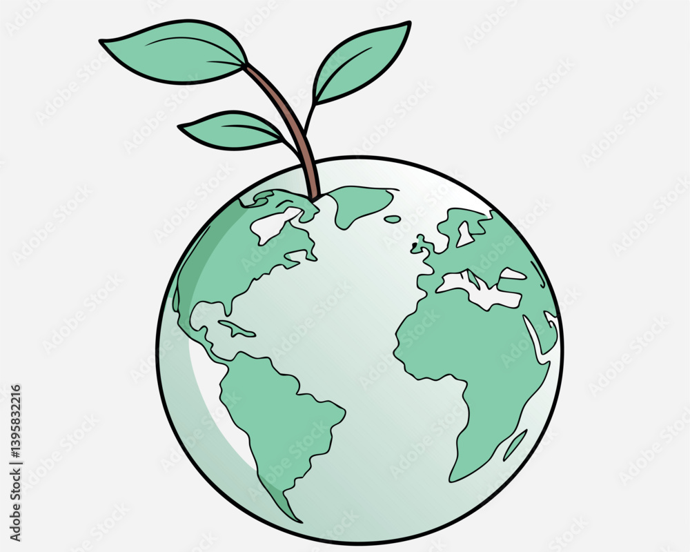 Sprout Growing from Earth: Symbol of Environmental Protection and New Life. Sprout Growing from Earth: Symbol of Environmental Protection and New Life.