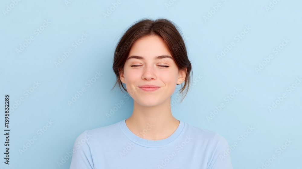minimalist portrait of emotional person at work set against solid smooth background with ample copy space minimalist portrait of emotional person at work set against solid smooth background with ample copy space