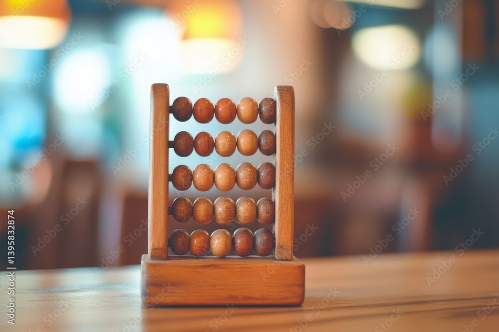 A wooden abacus sits quietly on a warm-toned desk, evoking nostalgia and the art of manual calculation in a digital age. A wooden abacus sits quietly on a warm-toned desk, evoking nostalgia and the art of manual calculation in a digital age.