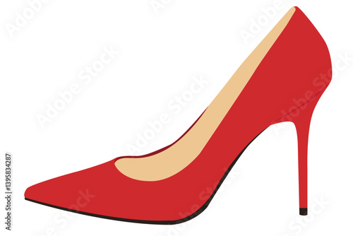 シンプルなハイヒールのイラスト素材　ベクター