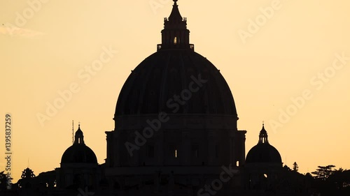 Front view of St. Peter's Basilica in the Vatican