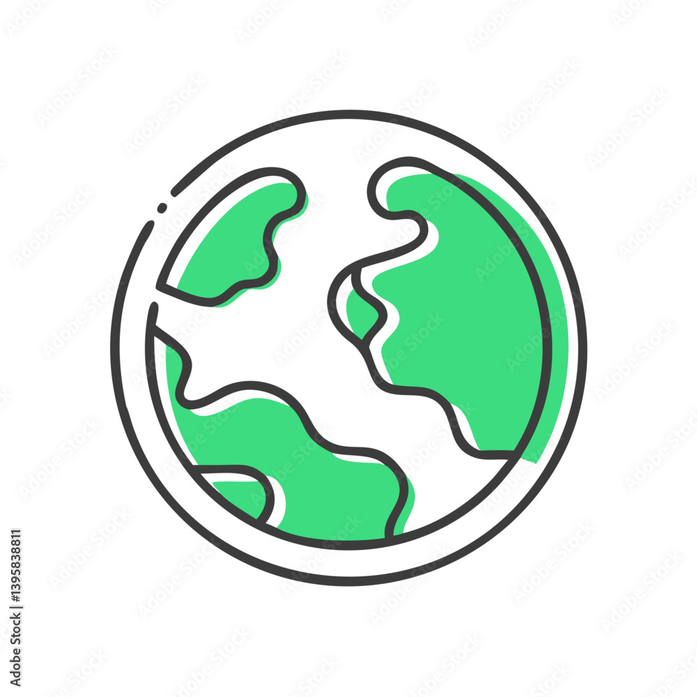 Earth Illustration Symbolizing Eco-Friendly Sustainability Earth Illustration Symbolizing Eco-Friendly Sustainability