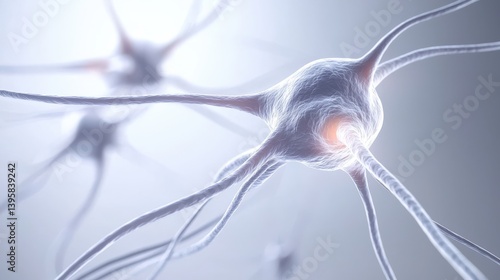 Nerve cell regeneration action cellular biology lab gigapixel standard visual scientific environment close-up view neuroscience concept