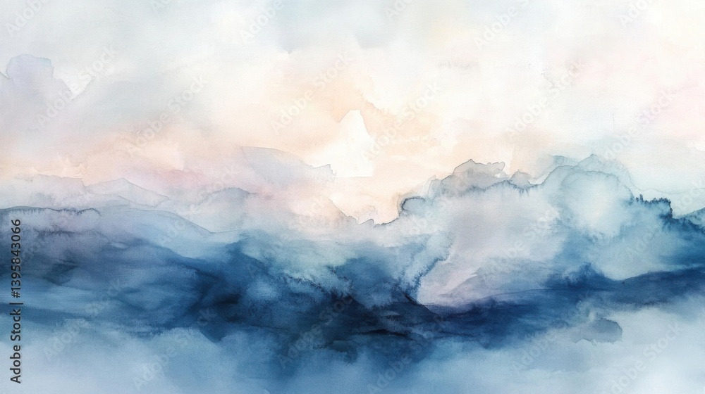 Abstract watercolor background in pastel shades, smooth transitions and soft edges Abstract watercolor background in pastel shades, smooth transitions and soft edges