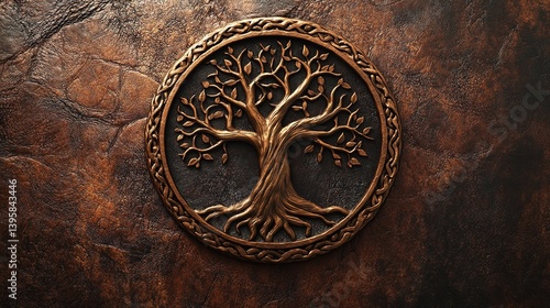 majestic tree with sprawling branches and radiant sun shining through its leaves creates serene and uplifting atmosphere.