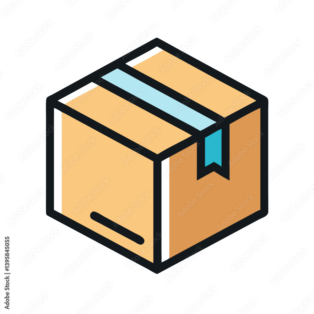 Delivery Box Sealing Tape Icon Design Delivery Box Sealing Tape Icon Design