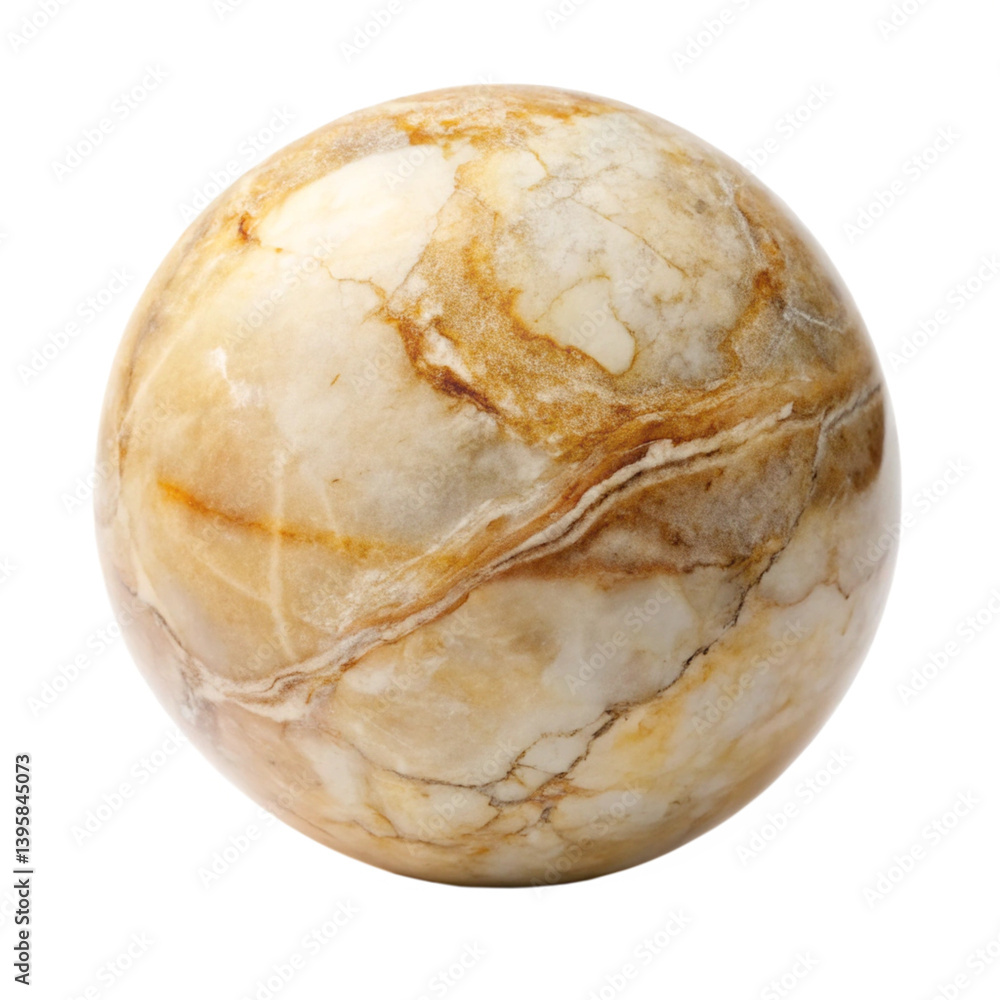 A Stunning Sphere of Honey Onyx Marble Showing Intricate Veining and Color Variations A Stunning Sphere of Honey Onyx Marble Showing Intricate Veining and Color Variations