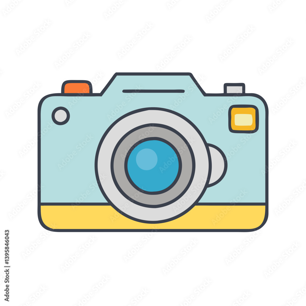 Download cute cartoon camera vector illustration for photography and memories capturing design projects Download cute cartoon camera vector illustration for photography and memories capturing design projects