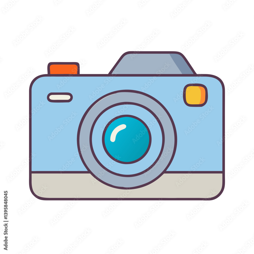 Camera photography equipment icon for digital slr camera lens and photo studio and video recording device Camera photography equipment icon for digital slr camera lens and photo studio and video recording device
