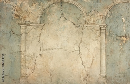 Cracked Fresco, Aged texture art and architecture,