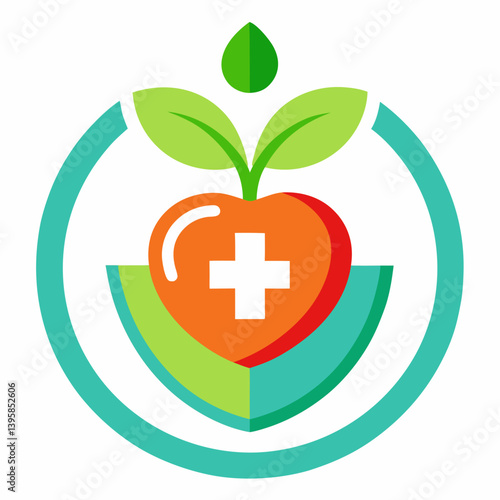 A  medical symbol on white background