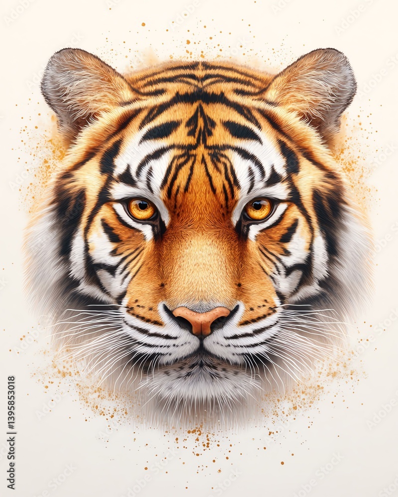 Fototapeta premium Close-up of a majestic tiger's face.