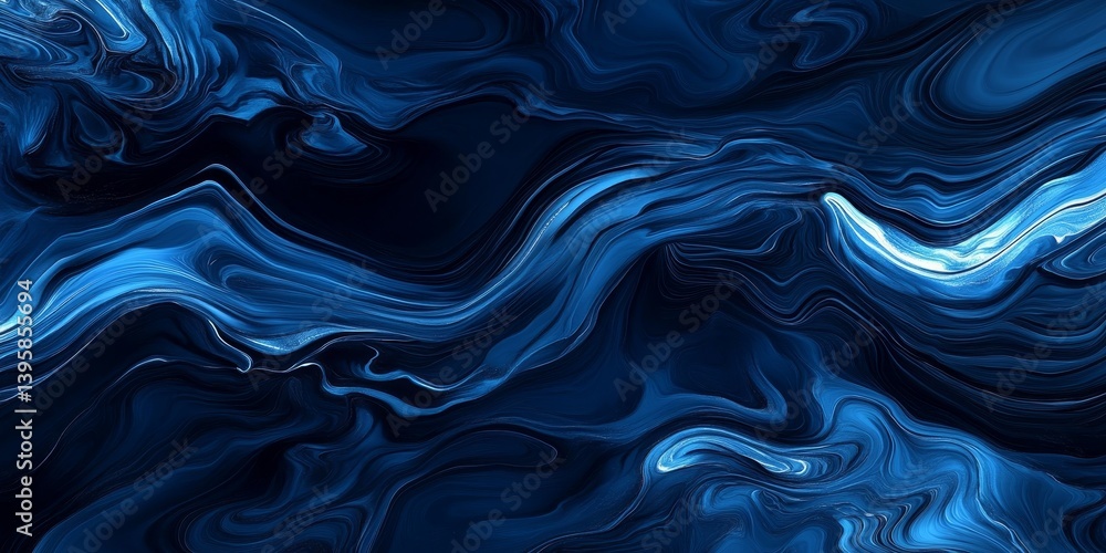 Abstract blue liquid swirls background. Abstract blue liquid swirls background.
