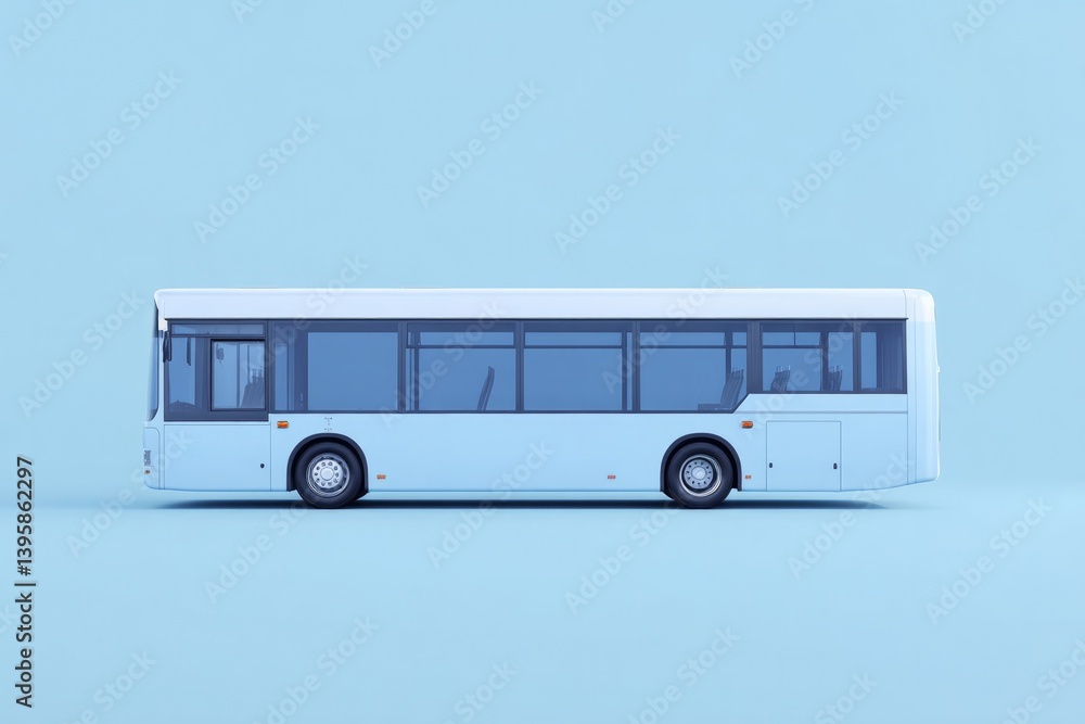 single bus depicted against smooth solid color background with ample copy space overhead single bus depicted against smooth solid color background with ample copy space overhead