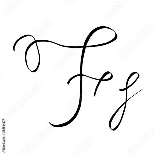 cursive f