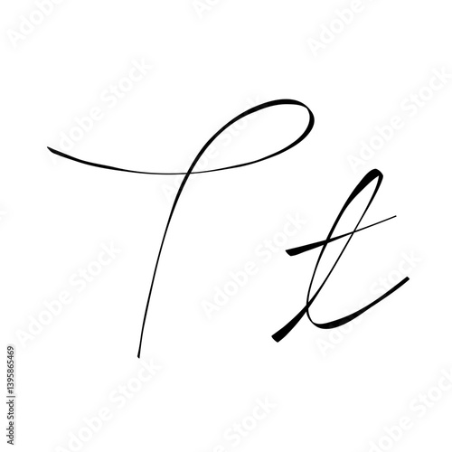 cursive t