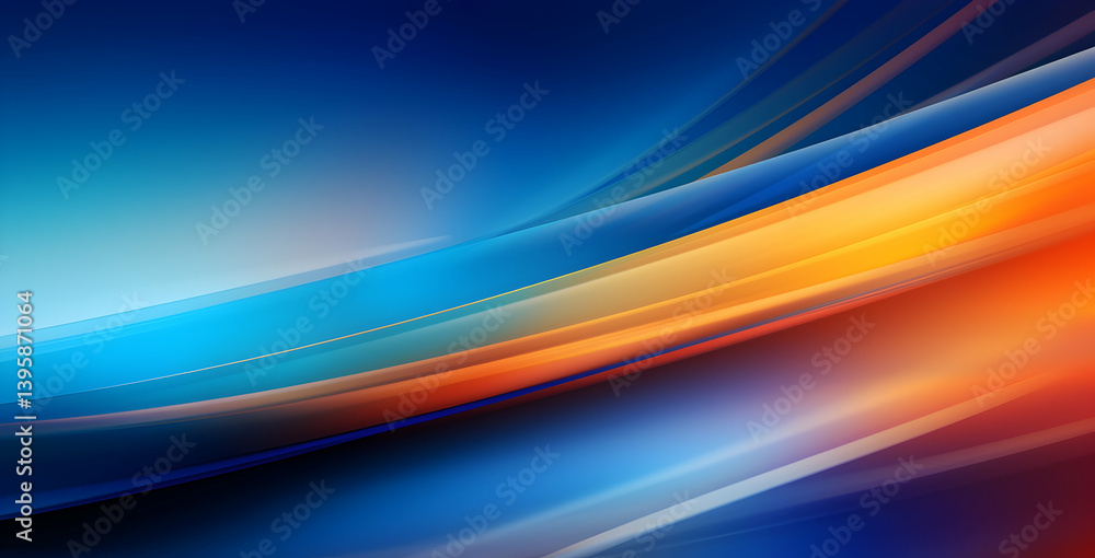 Naklejka premium Abstract gradient background with blue, orange, and black colors