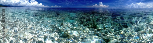 Wallpaper Mural Breathtaking Vibrant Landscape with Clear Ocean Waters and Sky Torontodigital.ca