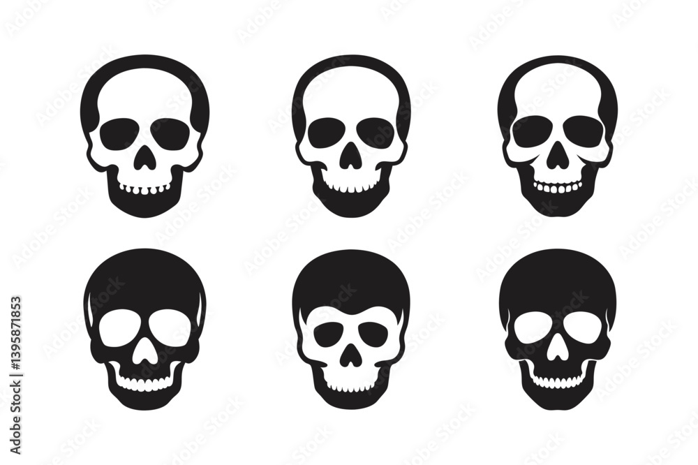 simplified skull outline vector art silhouette simplified skull outline vector art silhouette