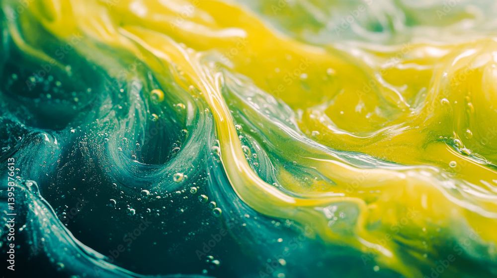 refreshing lemonade liquid background. Texture of detox cooling sweet summer drink with macro texture