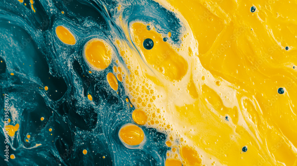 refreshing lemonade liquid background. Texture of detox cooling sweet summer drink with macro texture