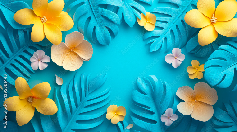 Floral pattern different mix wildflowers buds top view. Beautiful aesthetic flowers texture Flat lay with copy space. Abstract Summer Floral art template
