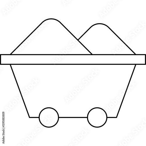 Wagon single vector illustration icon