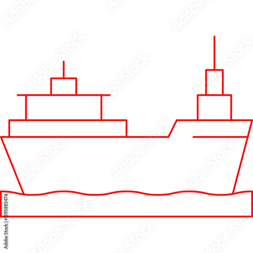 Cargo Ship I single vector illustration icon