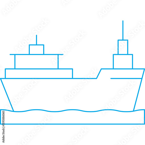 Cargo Ship I single vector illustration icon