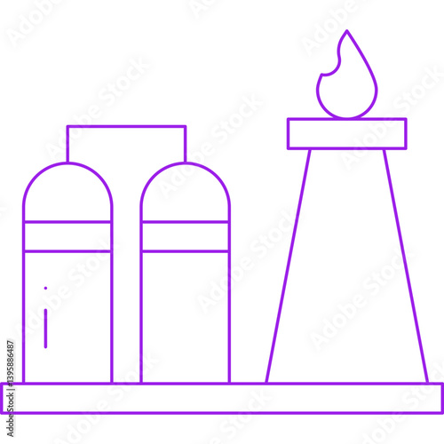 Refinery single vector illustration icon