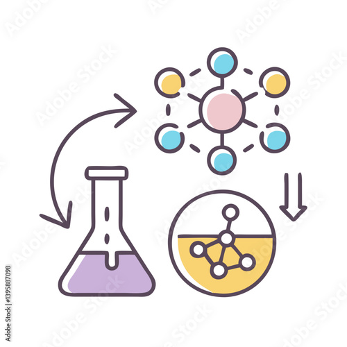  Detailed Chemical Reaction Icon