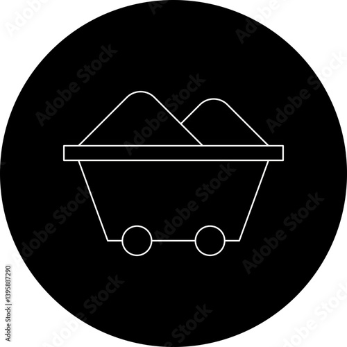 Wagon single vector illustration icon